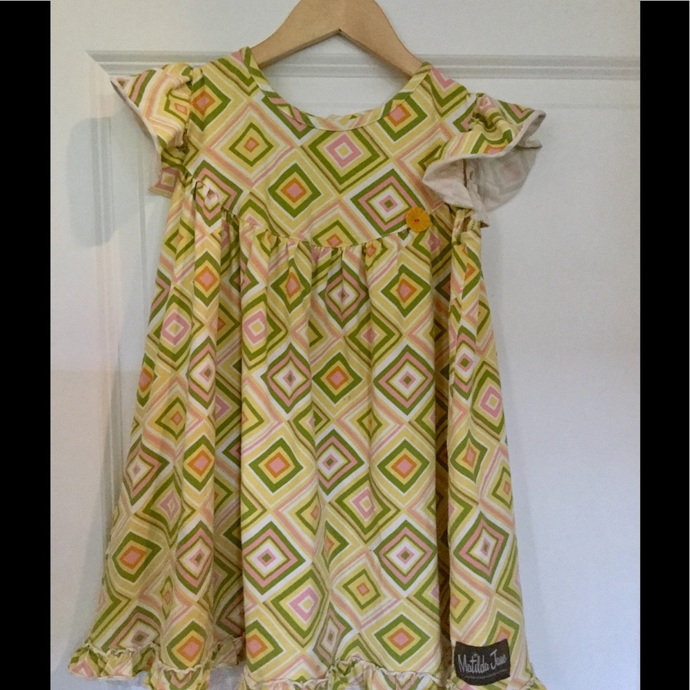 Matilda Jane size 6 flutter sleeve dress