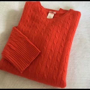 J. Crew Baby cable Cashmere crew E/VGUC