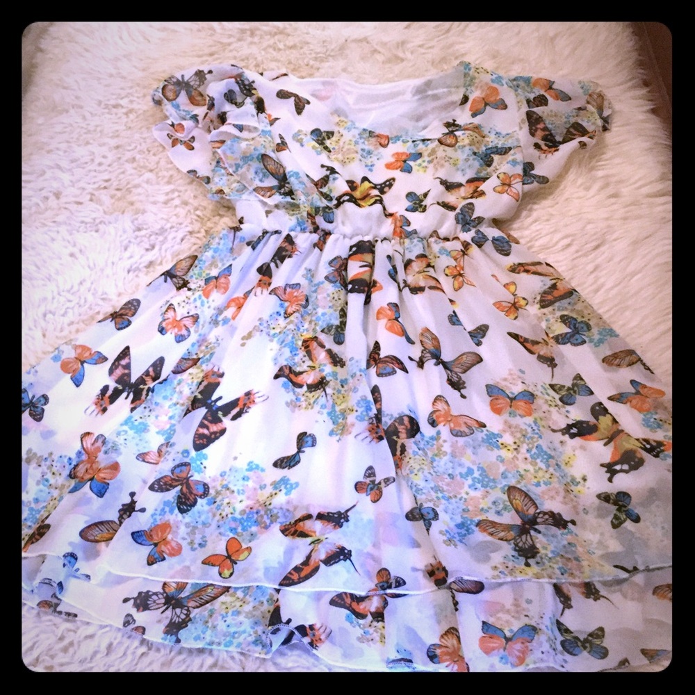 Double layers butterfly dress