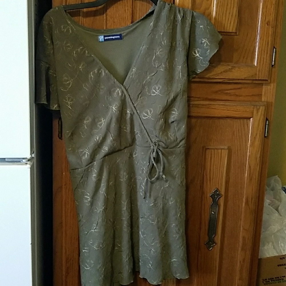 GREEN PLUS SIZE BLOUSE