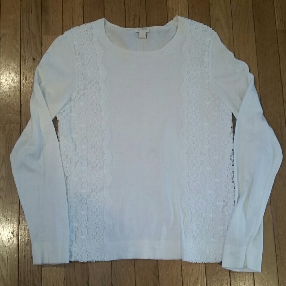 J.Crew lace side sweater