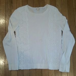 J.Crew lace side sweater