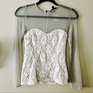 JOE'S Long Sleeve Lace Top