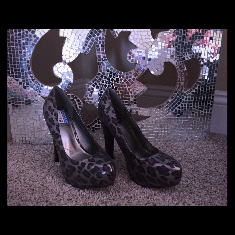 Leopard print high heels