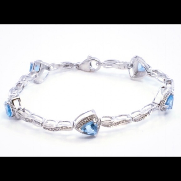 Sterling Silver Topaz Bracelet - Picture 1 of 4