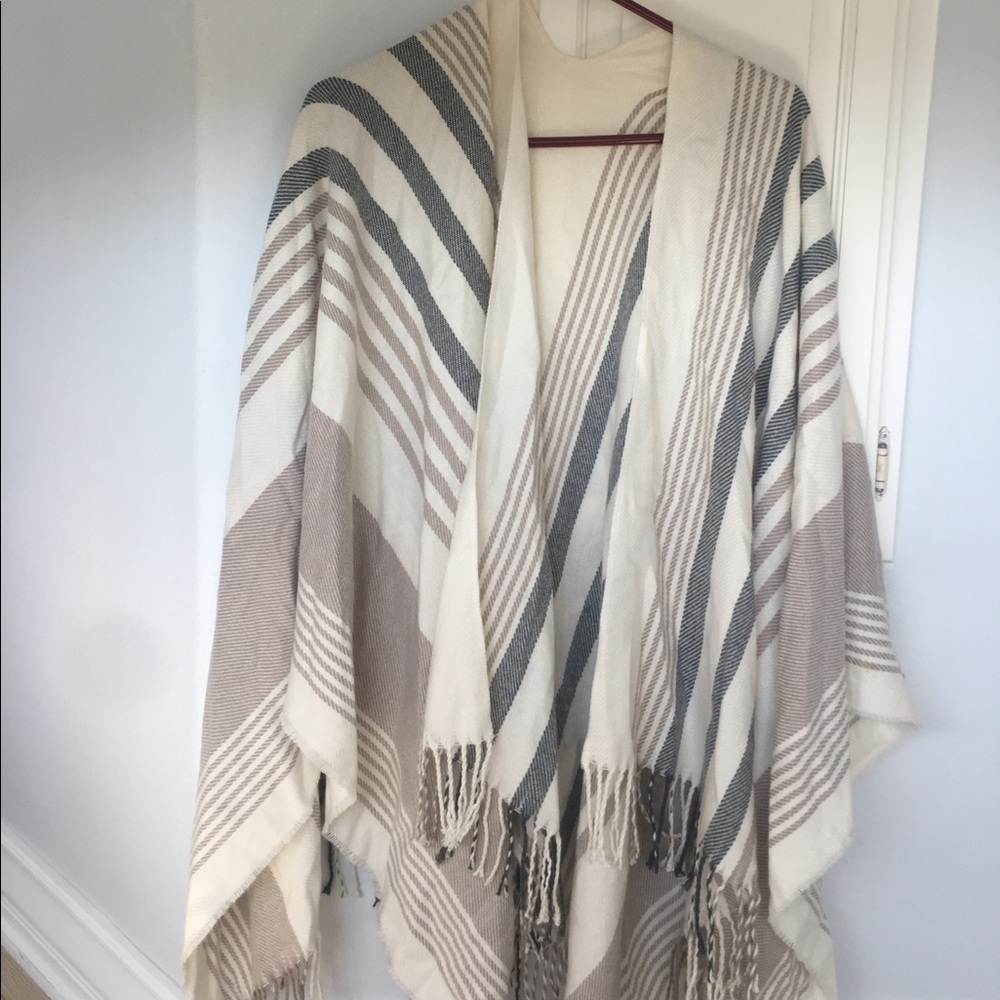 Cream stripe cape from ASOS