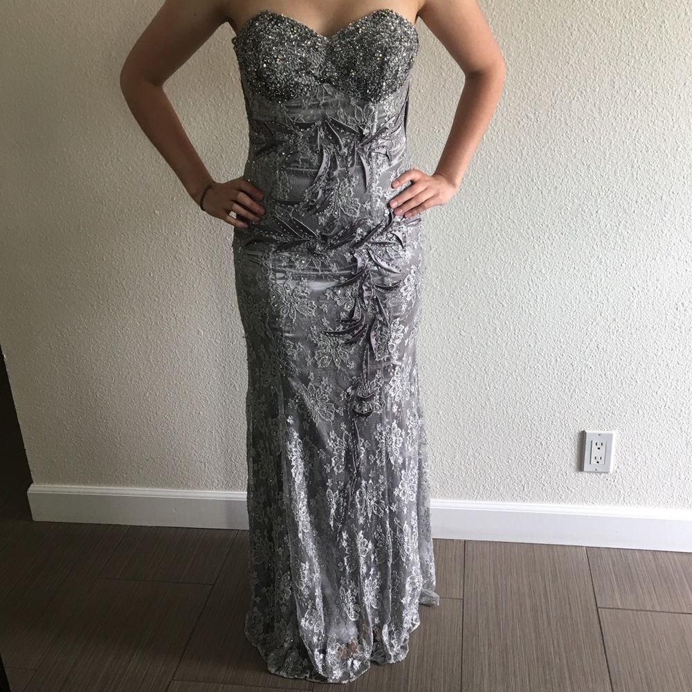 Prom Silver Gown