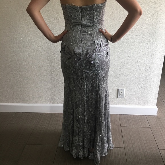Prom Silver Gown - Picture 2 of 8