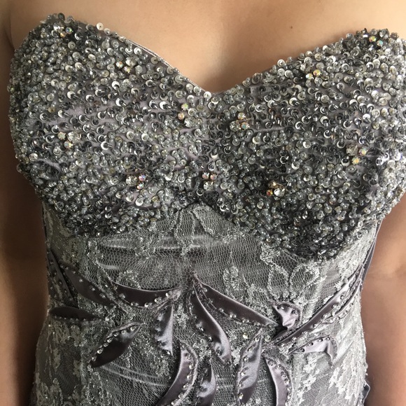 Prom Silver Gown - Picture 3 of 8