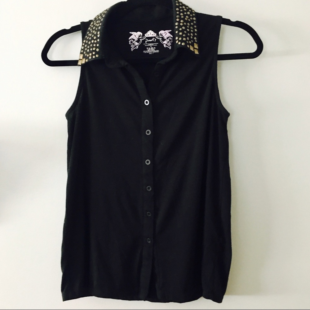 Black Studded Tank Top