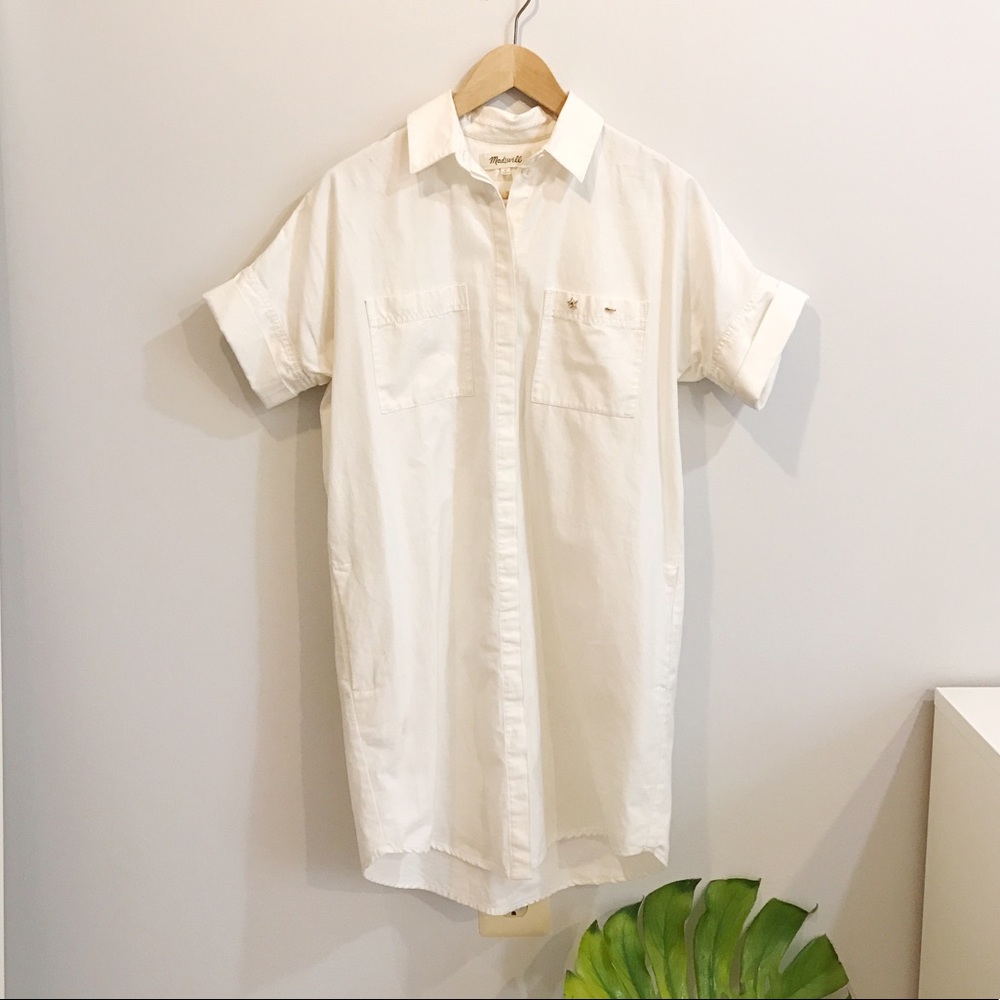 Madewell White Cotton Dress