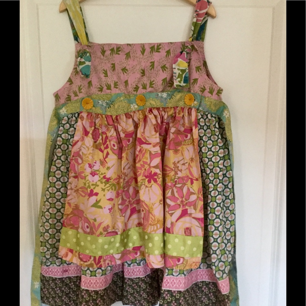 Matilda Jane size 8 dress with removable apron