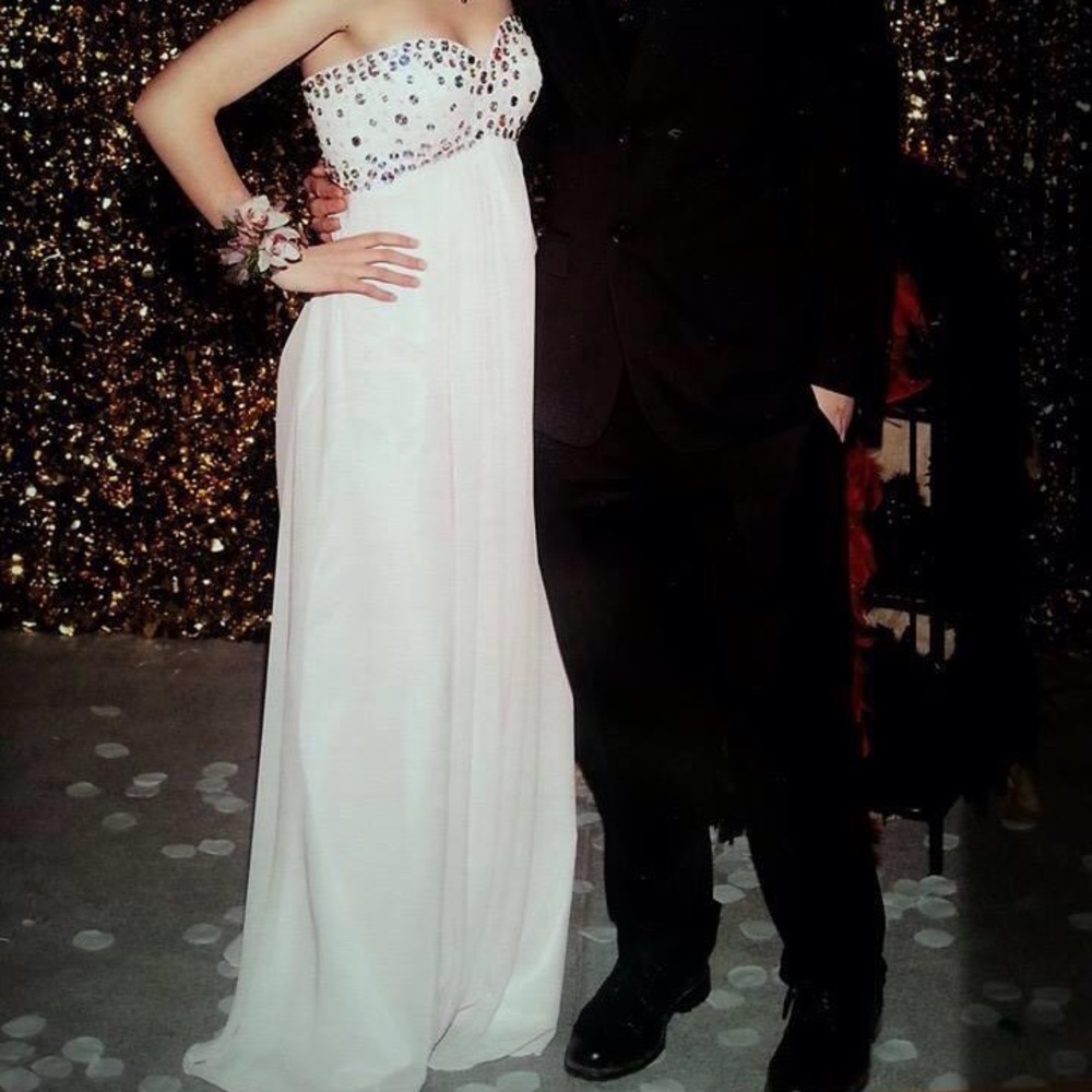 Strapless prom dress