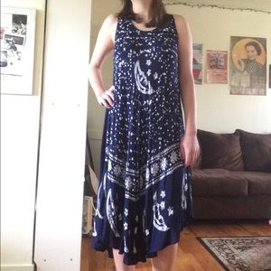 💜SALE💜Flowy, stars and moon print bohemian dress