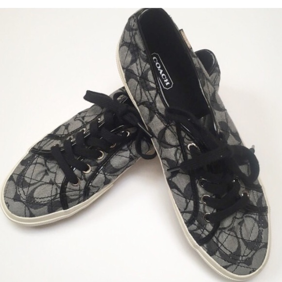 Coach Shoes - NWOT Coach black & gray signature sneakers