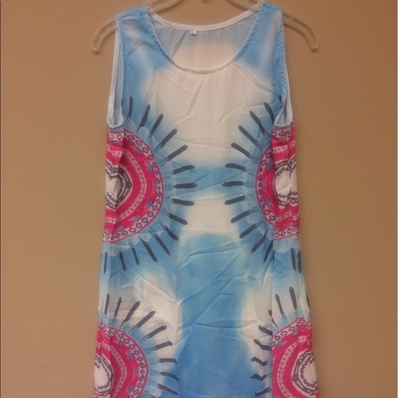 Casual Sleeveless Women's Sundress- beach cover up - Picture 3 of 5