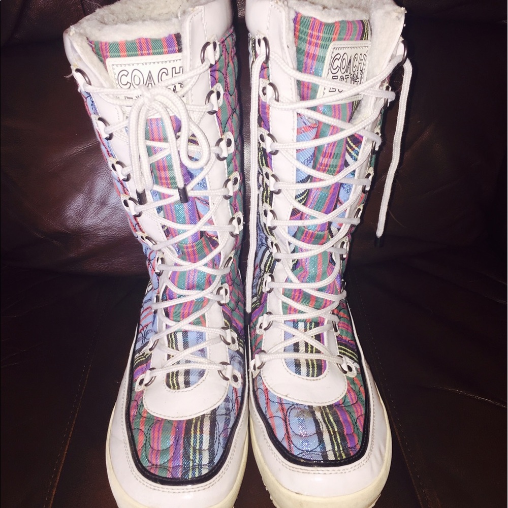 Coach Signature Quilted Peggey Winter Boots