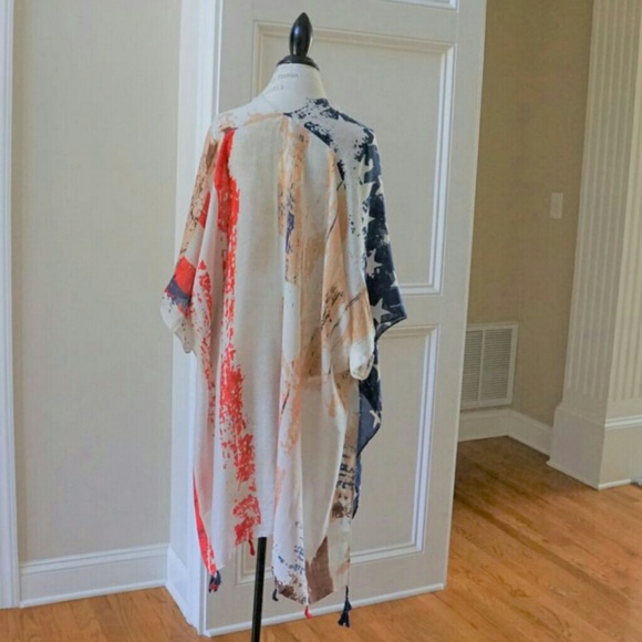 Vintage Look American flag kimono wrap Tassels - Picture 7 of 7