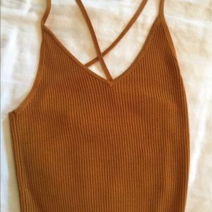 Kendall & Kylie PacSun Mustard Sweater Tank s