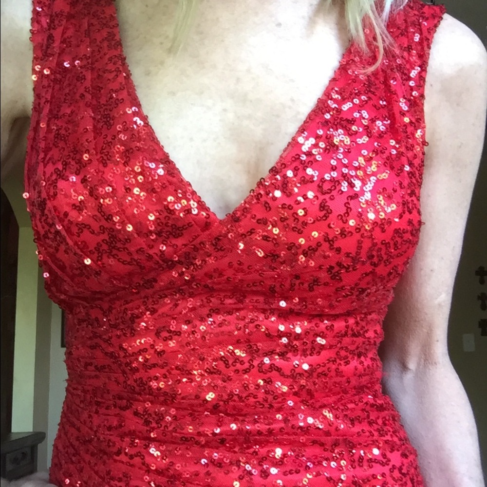 Red Hot sequin mini! Worn once!