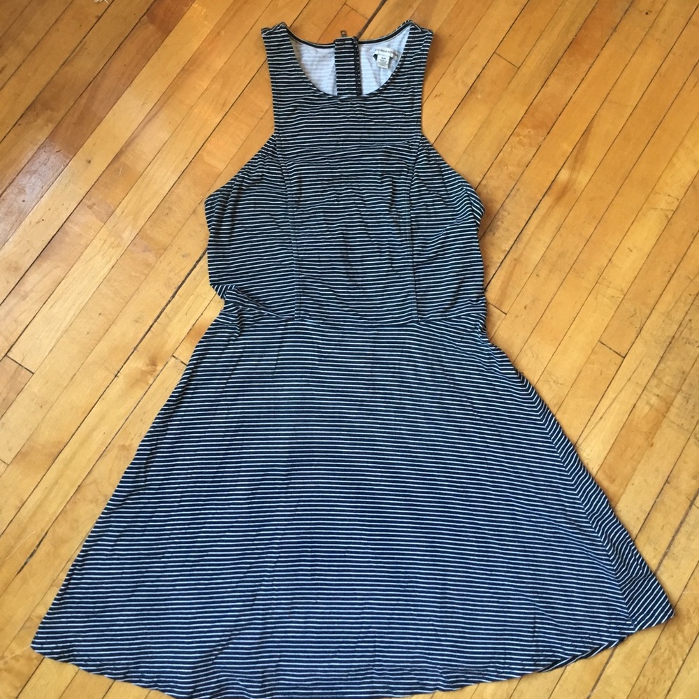 American eagle striped halter sun dress cut out