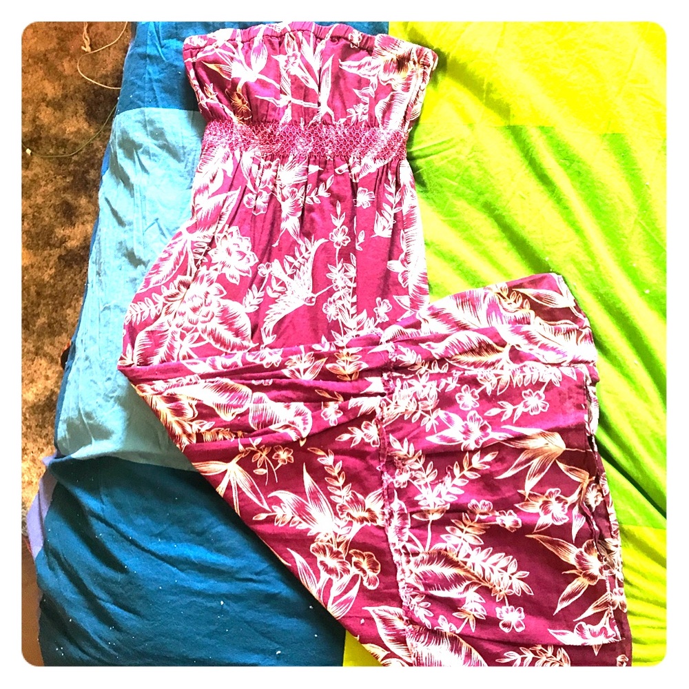 Strapless maxi dress