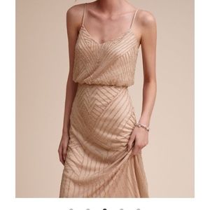Adrianna Papell Sophia bridesmaid dress-rose gold