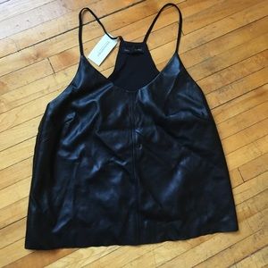 Banana republic leather tank top camisole