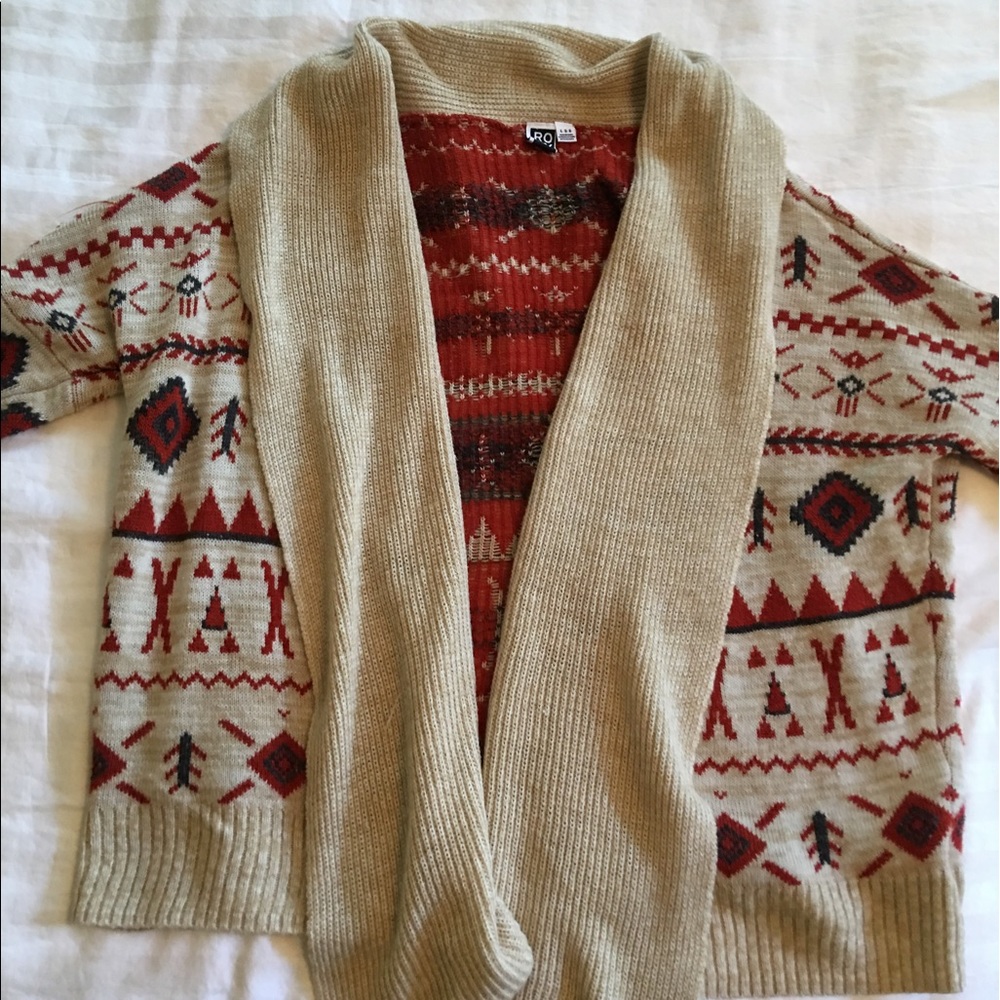 Roxy Tribal Print Oversized Comfy Sweater size L