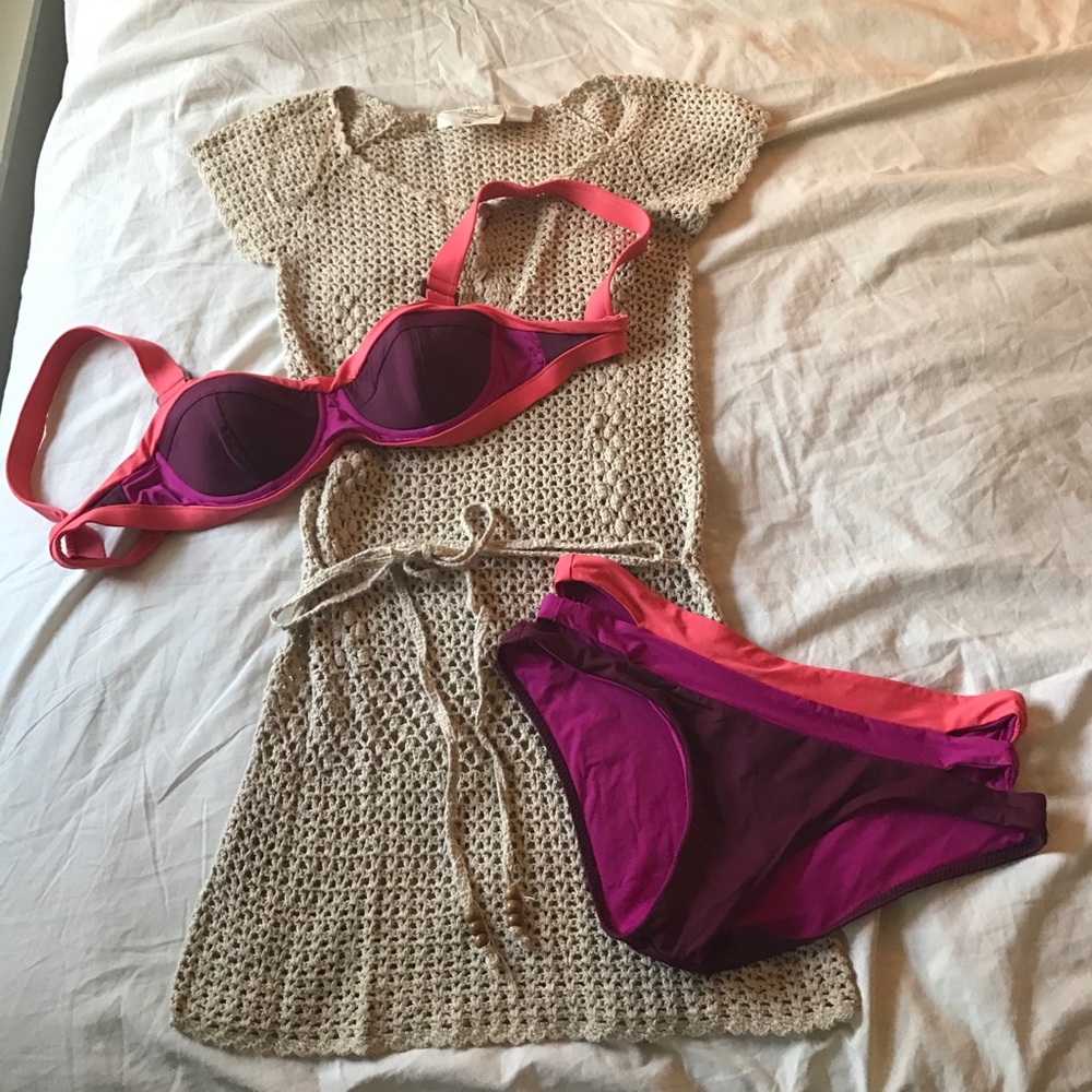 Crochet bathing suit cover up dress