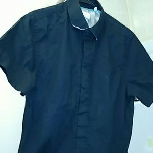 Fancy black button down