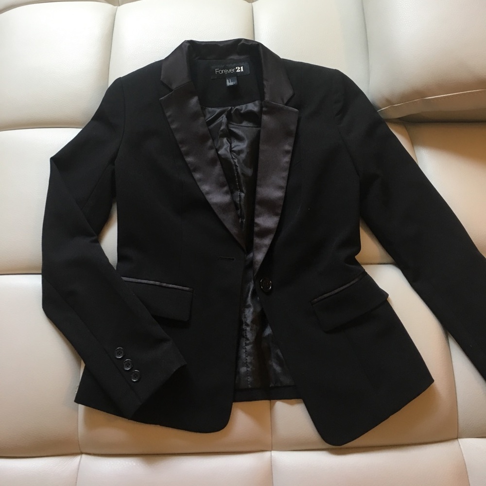 Black Blazer with satin lapel