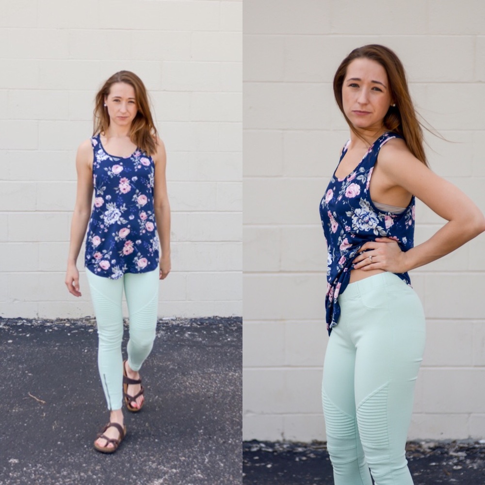 SOLD OUT! Mint Motto Jeggings - Picture 2 of 5