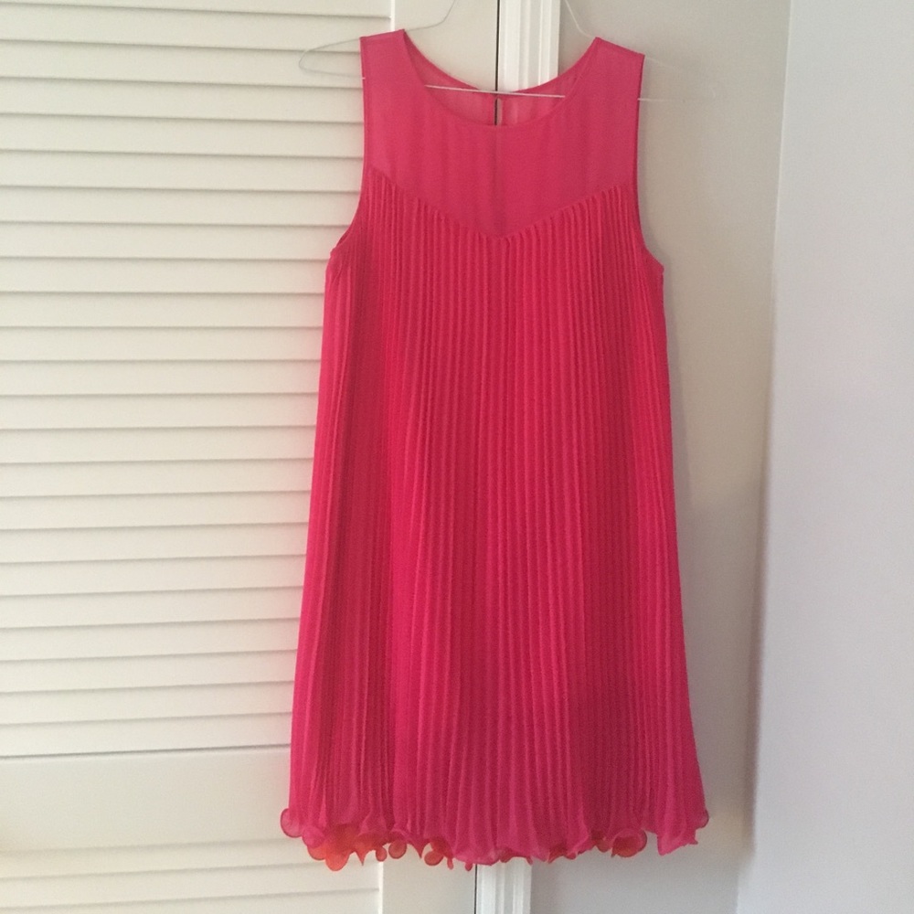 Anthropologie pink party dress