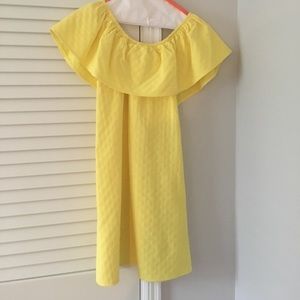 Yellow off the shoulder dress