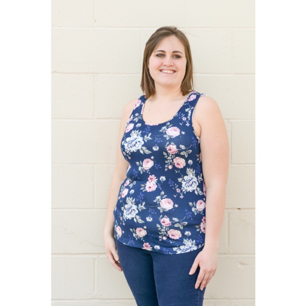 SOLD OUT! Floral Racerback Tank - Picture 3 of 6