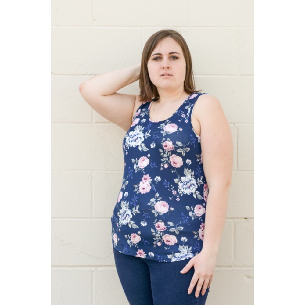 SOLD OUT! Floral Racerback Tank - Picture 4 of 6