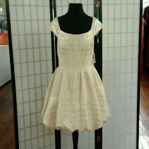 Champagne Gold Cocktail Dress