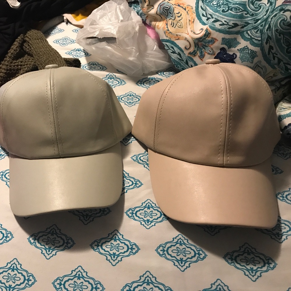 Leather baseball caps