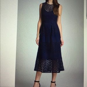 Eyelet lace midi dress