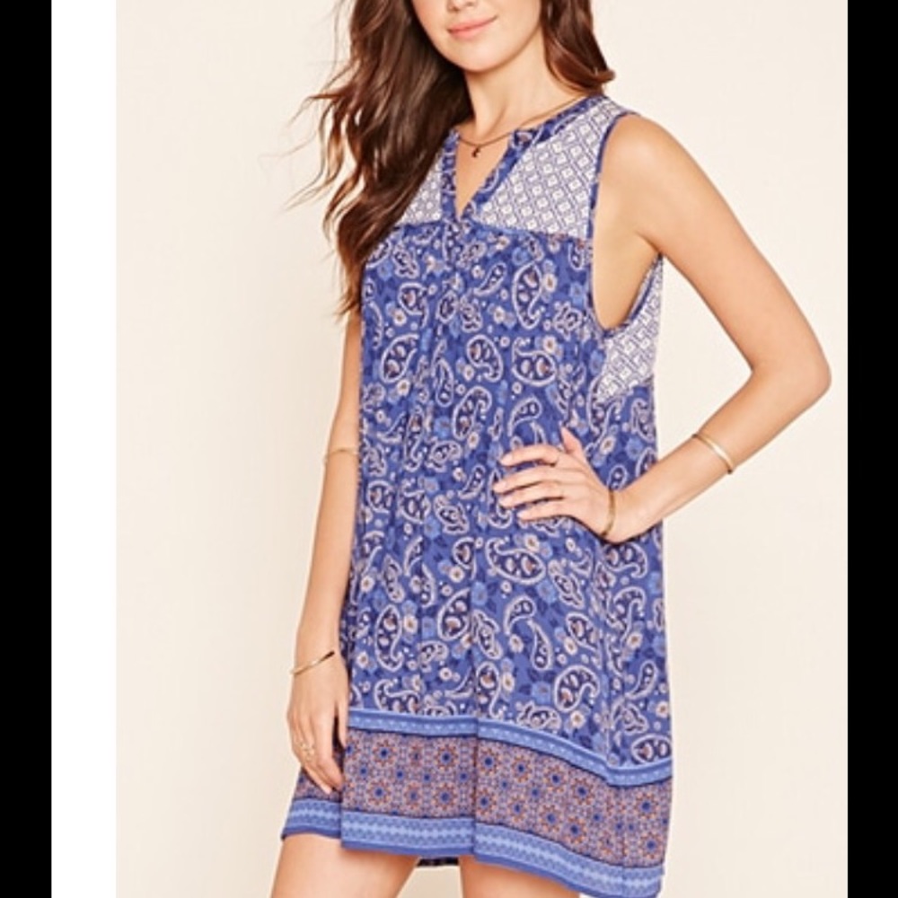 Abstract Paisley Shift Dress