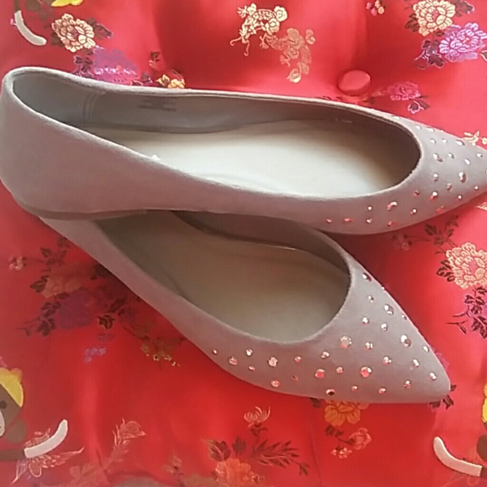 Bejeweled ballerina flats