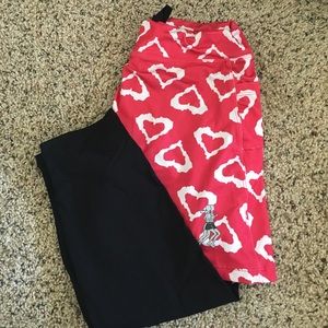 Pink and White Running Skirt w/Capris