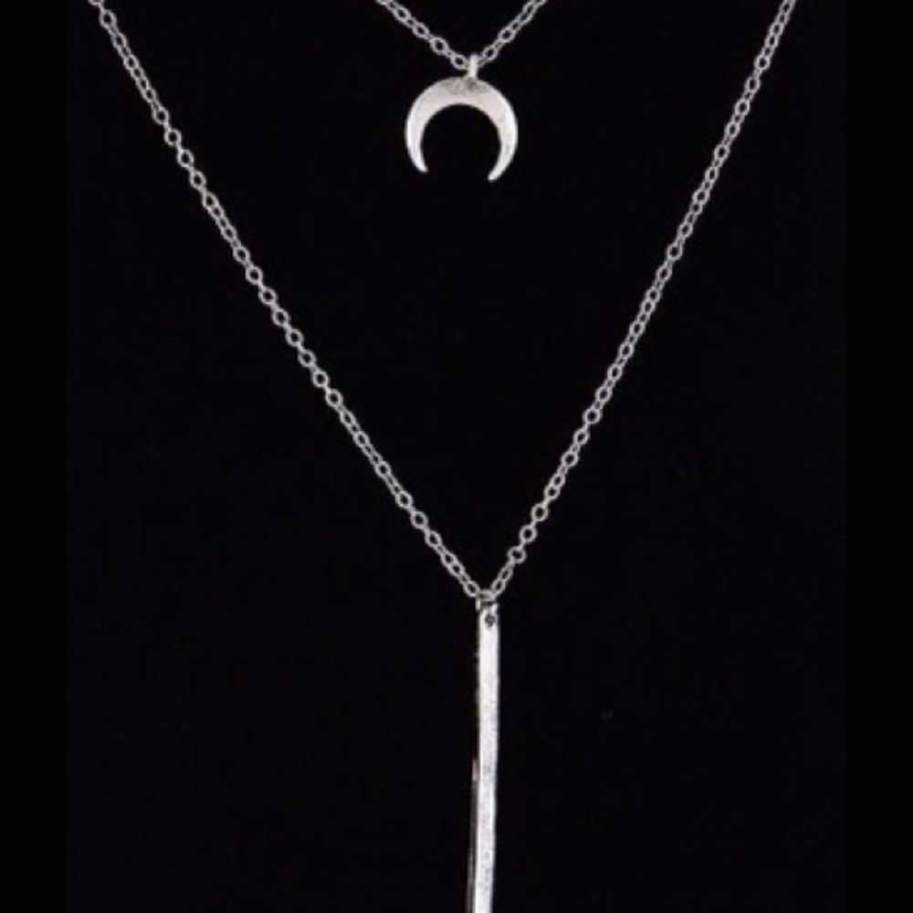 Multi Layer Silver Choker Necklace - Picture 2 of 2