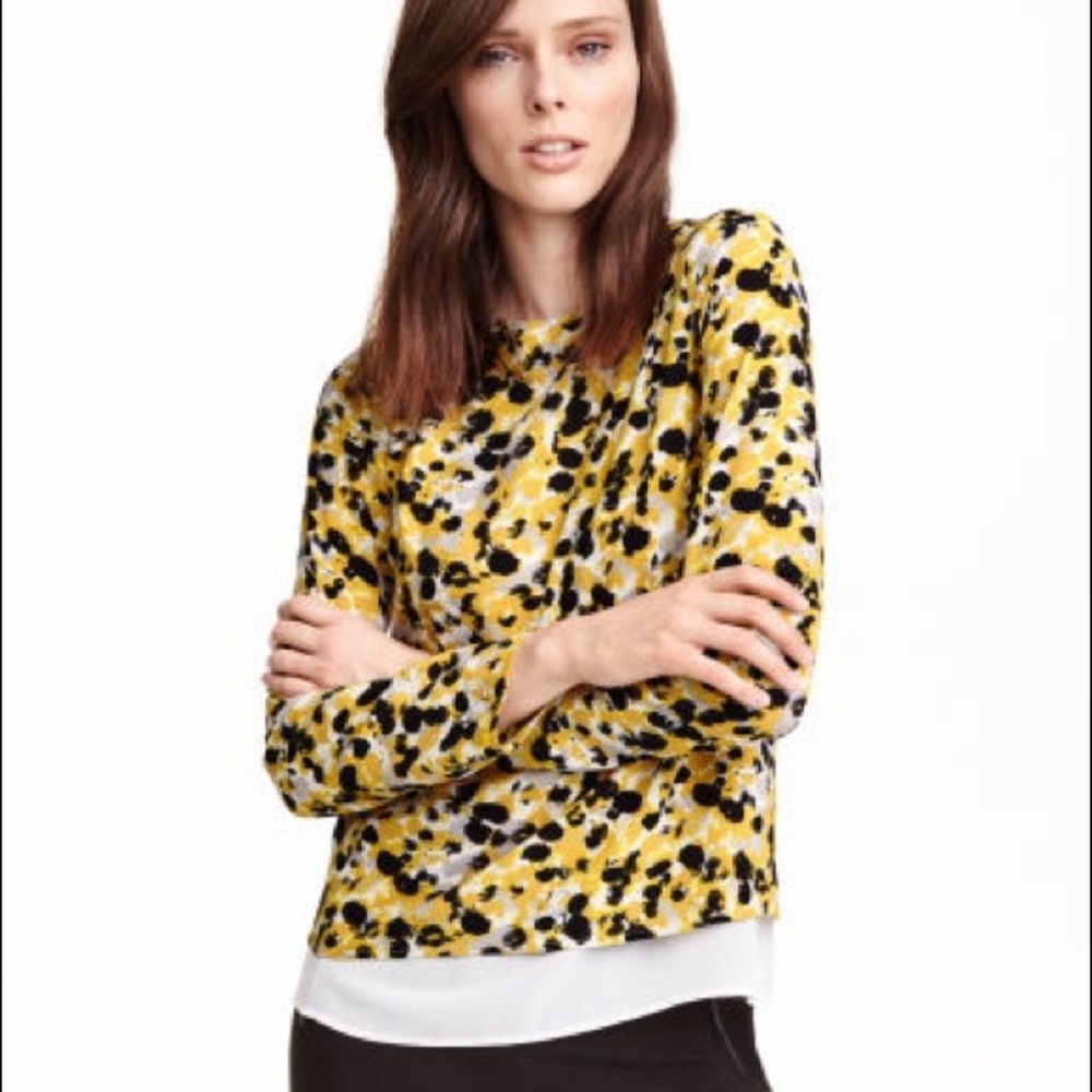 H&M Lightweight Splatter Print Blouse