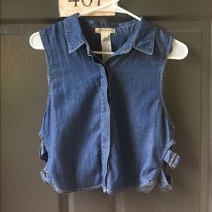 Denim crop top