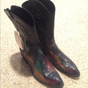 Dan Post Boots exotic Python cowboy boots