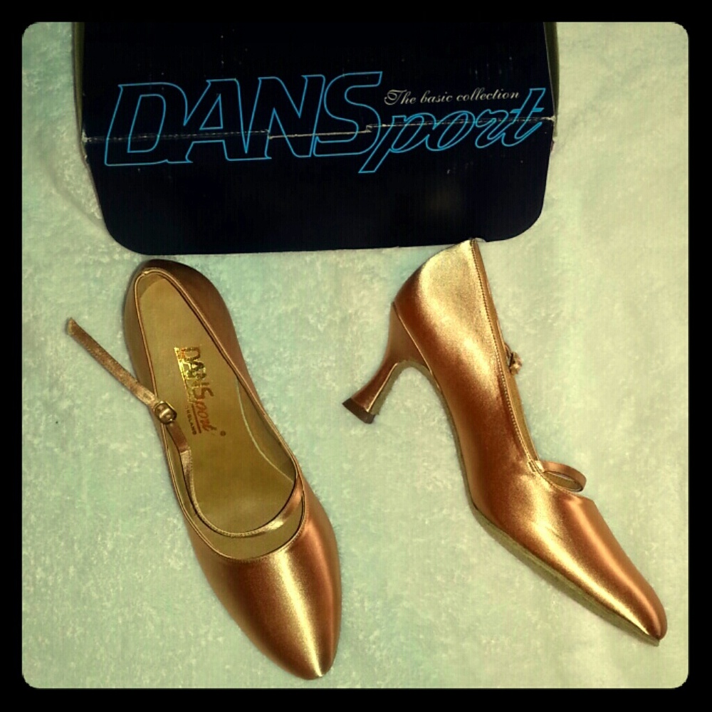 Satin ballroom dance shoes