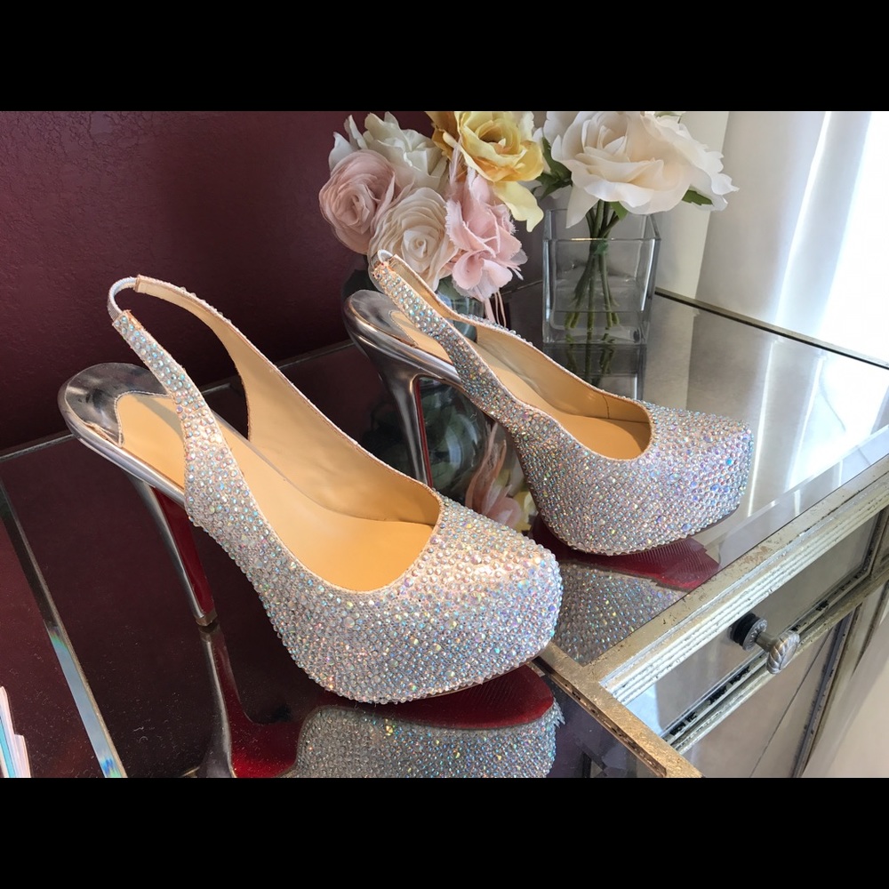 Size 8 1/2 Custom Made Crystal Shoes