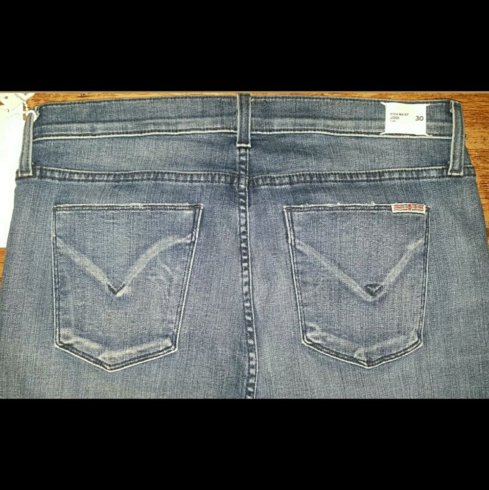 💣SOLD💥🌈 Hudson Jodi Hi Waist Flare Jeans raw hem - Picture 7 of 8